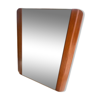 Miroir art déco moderniste en acajou