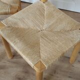 Set of 4 Scandinavian rope sitting chairs