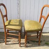 Paire de chaises Louis Philippe en merisier