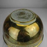 Ancien cache pot laiton doré déco shabby vintage brass flowers pot