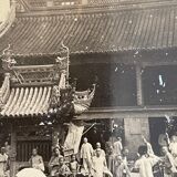 Old photography stereo, stereograph, luxury albumine 1903 shanghai district, China