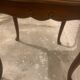 Wood and wicker side table, 1940s