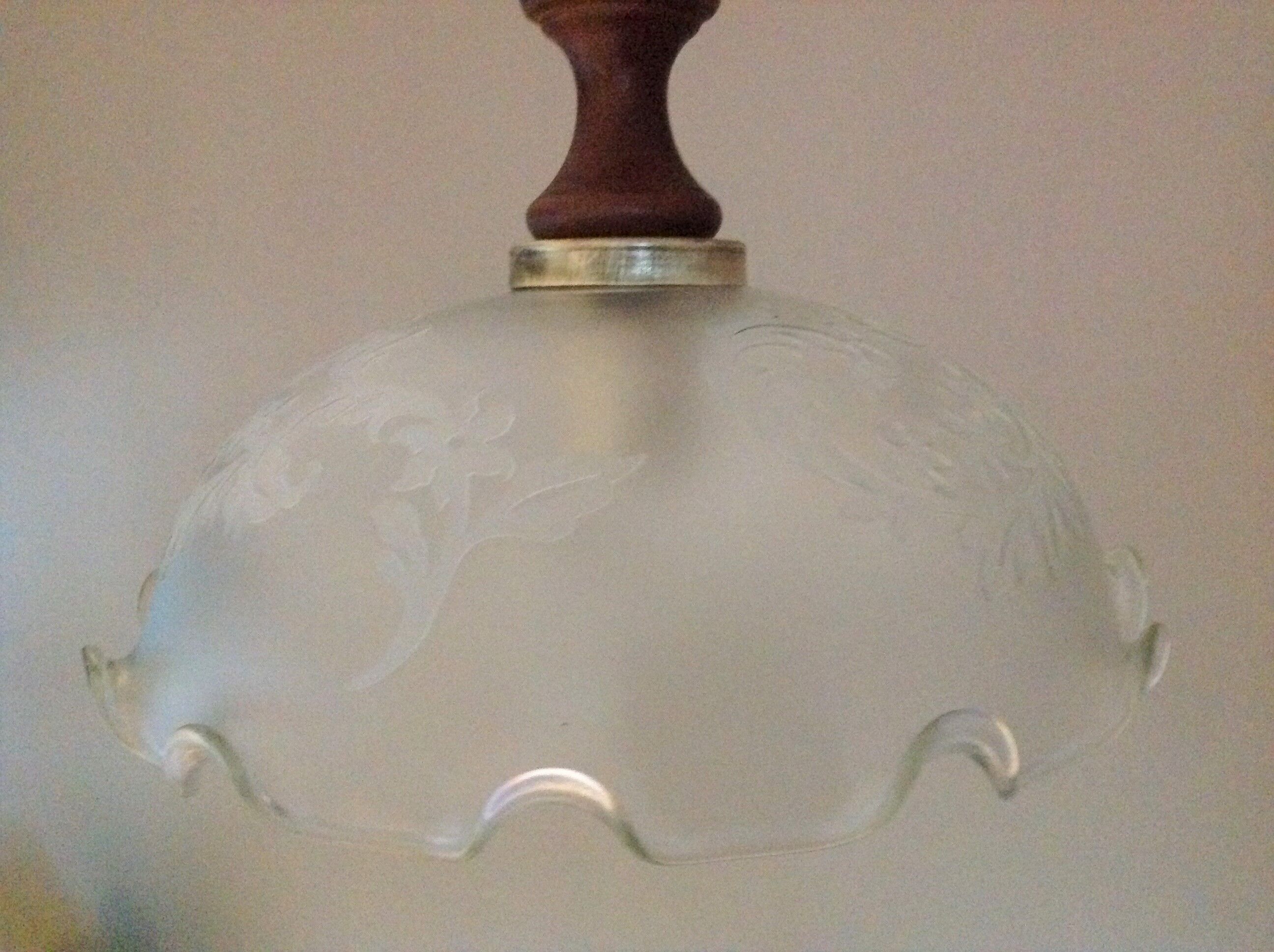 Art deco art style depoli glass hanging