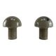 Pair of LIDO mushroom table lamps in brown glass by Peill and Putzler, 1970.