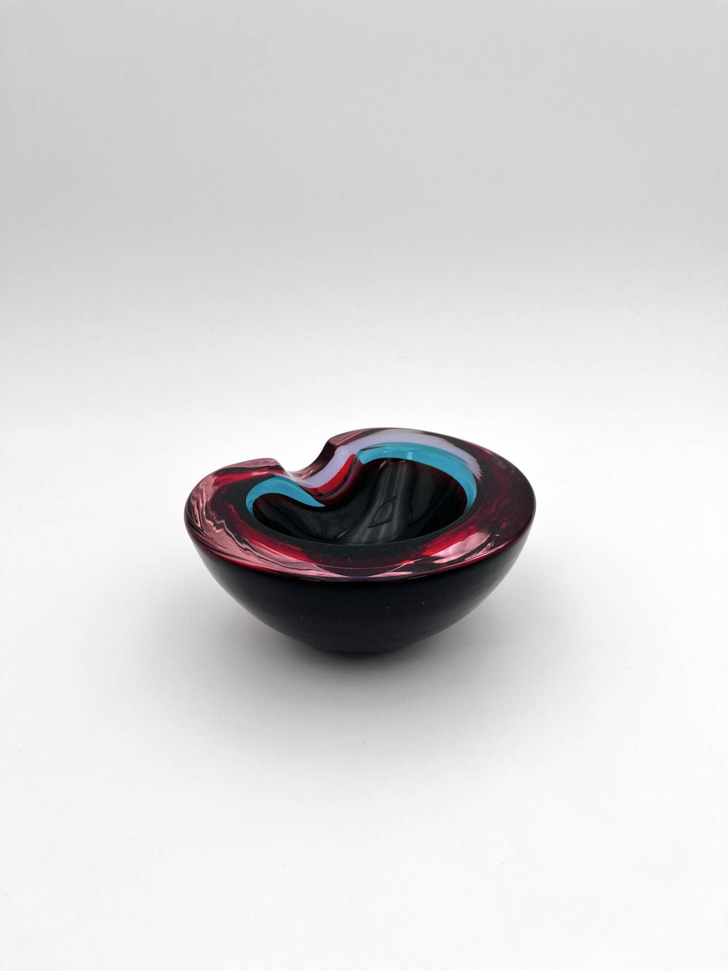 Sommerso Flavio Poli Murano 1960 Ashtray Bowl