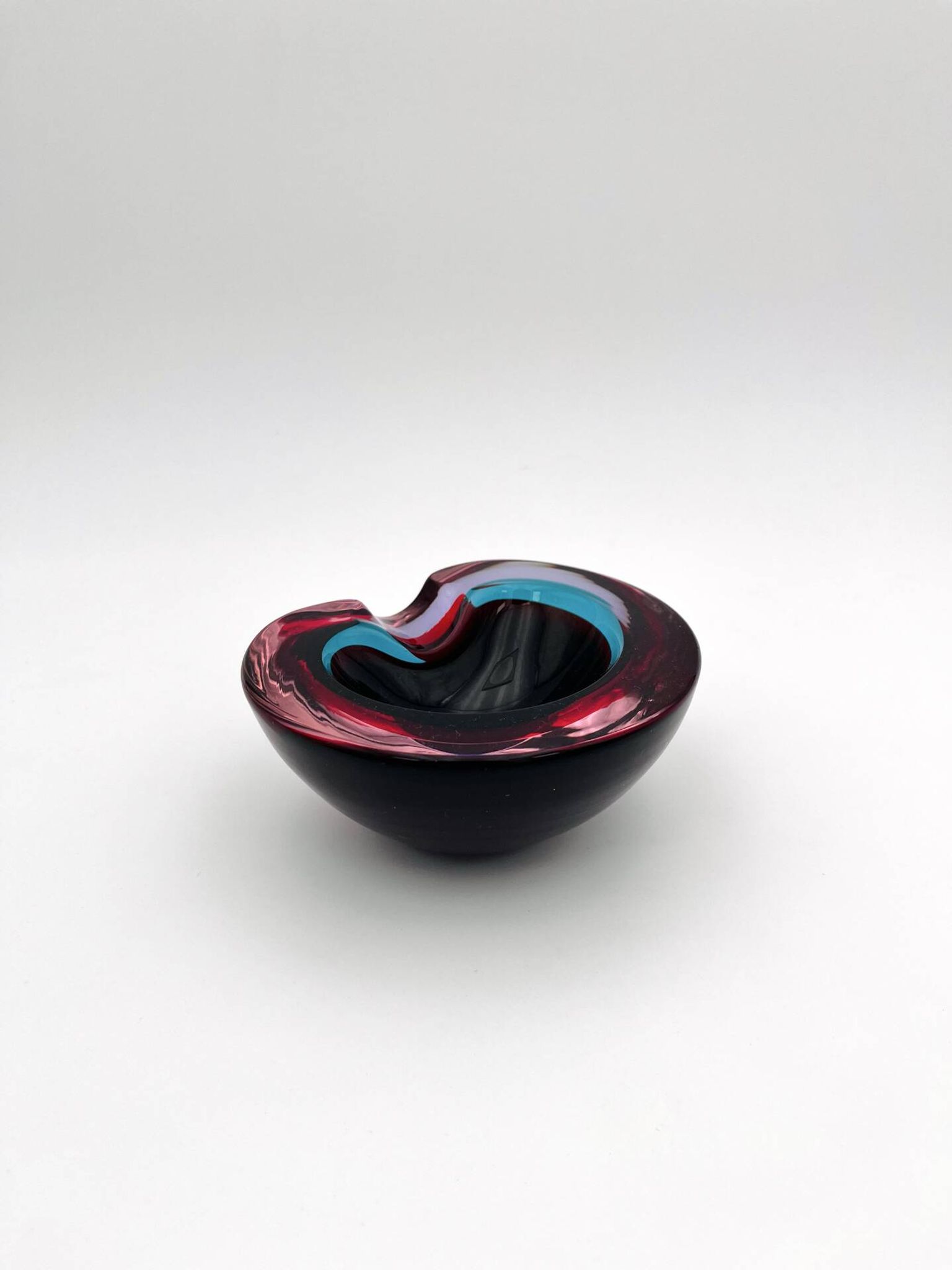 Sommerso Flavio Poli Murano 1960 Ashtray Bowl