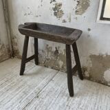 Brutalist solid wood console
