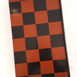 Chess in chinese lacquer red and black, chinese parts