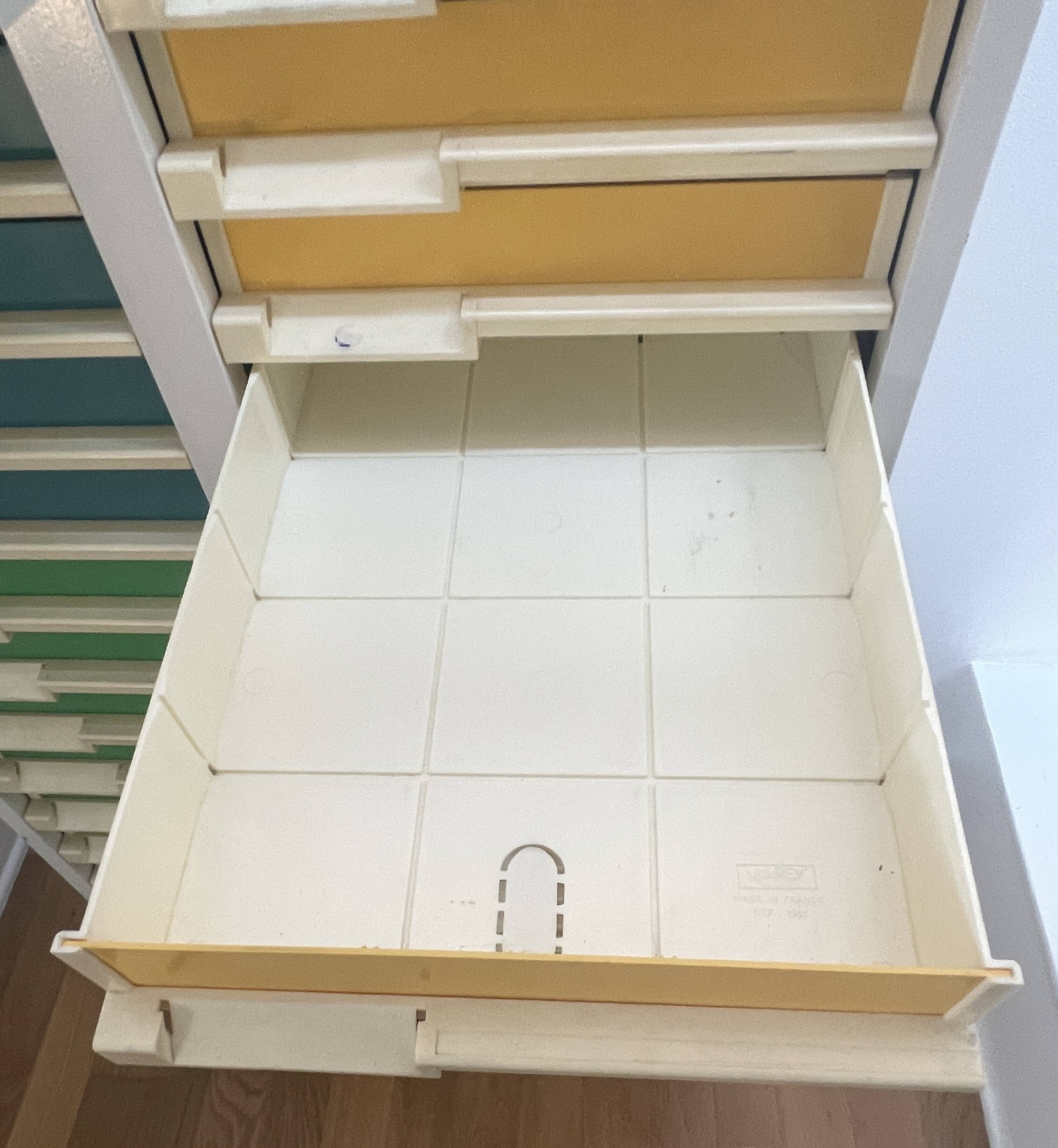 Vintage sorting furniture from the 70s / 30 drawers - industrial / workshop / haberdashery