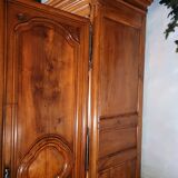 Large Louis XV period wardrobe in solid walnut