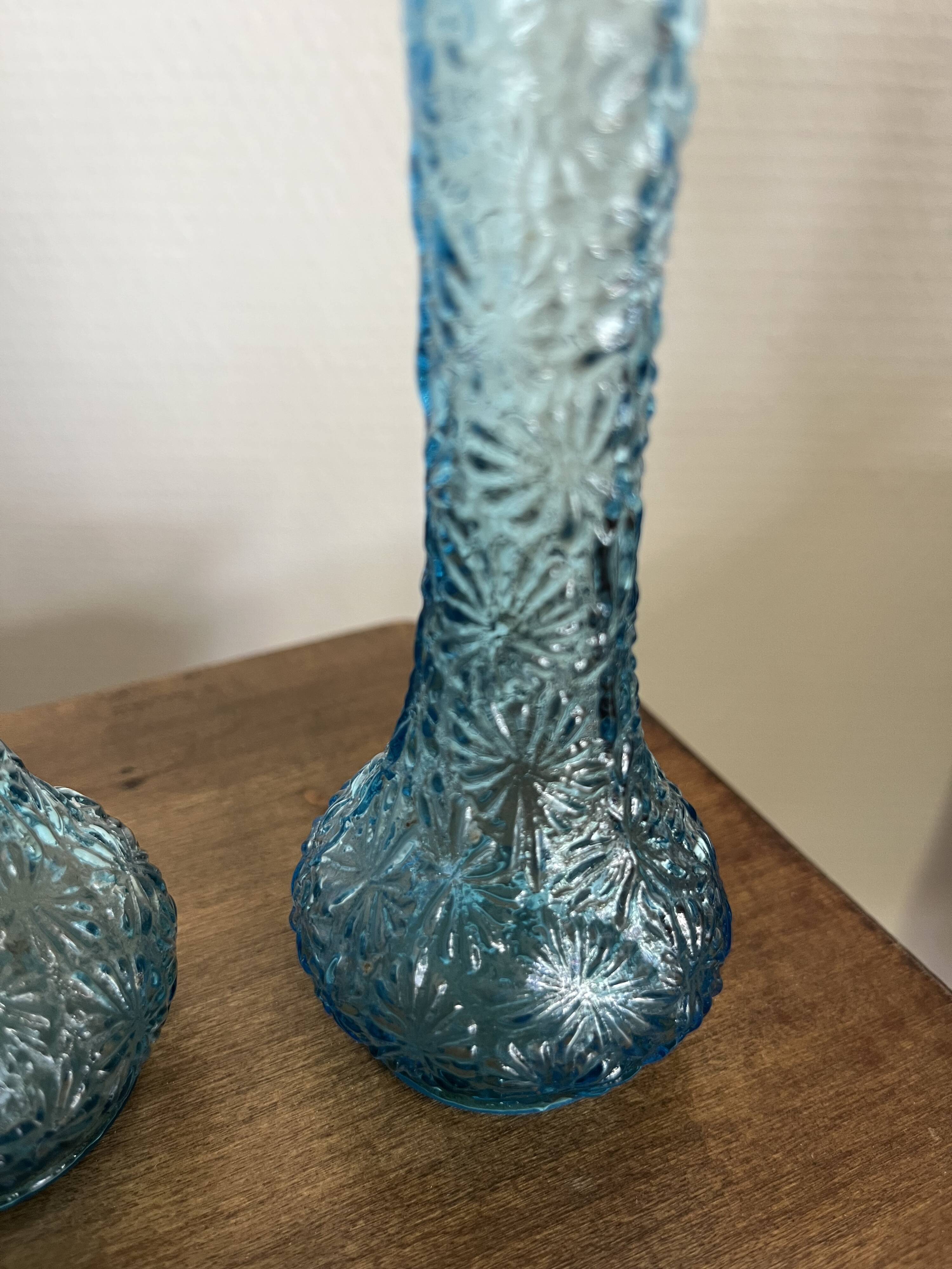 Paire petits vases bleu turquoise années 20/30