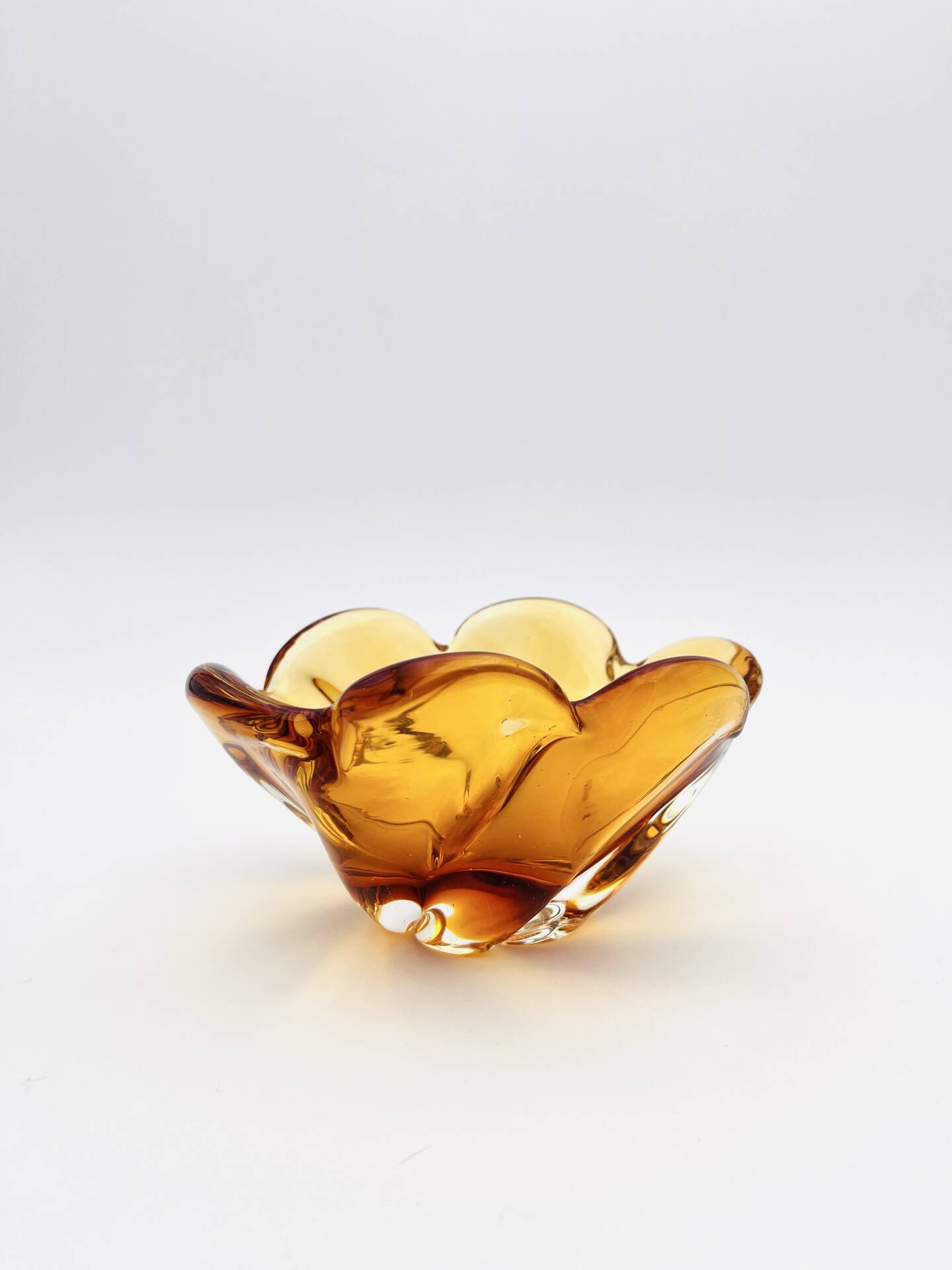 Ashtray - Morano Sommerso - Amber - 1960
