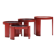 Stunning Nesting tables 780 in rare red by Gianfranco Frattini for Cassina Italy