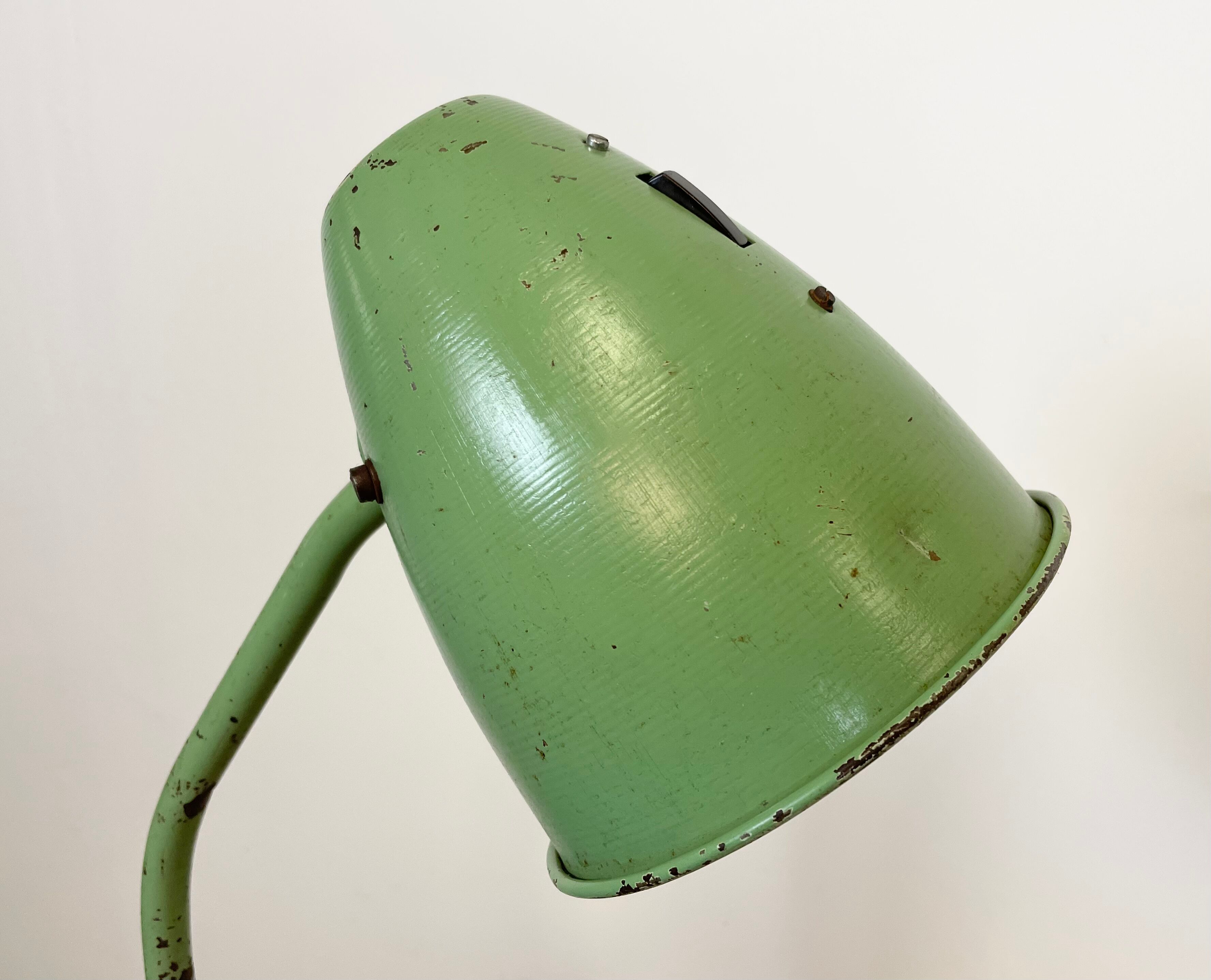 Industrial Green Table Lamp, 1960s