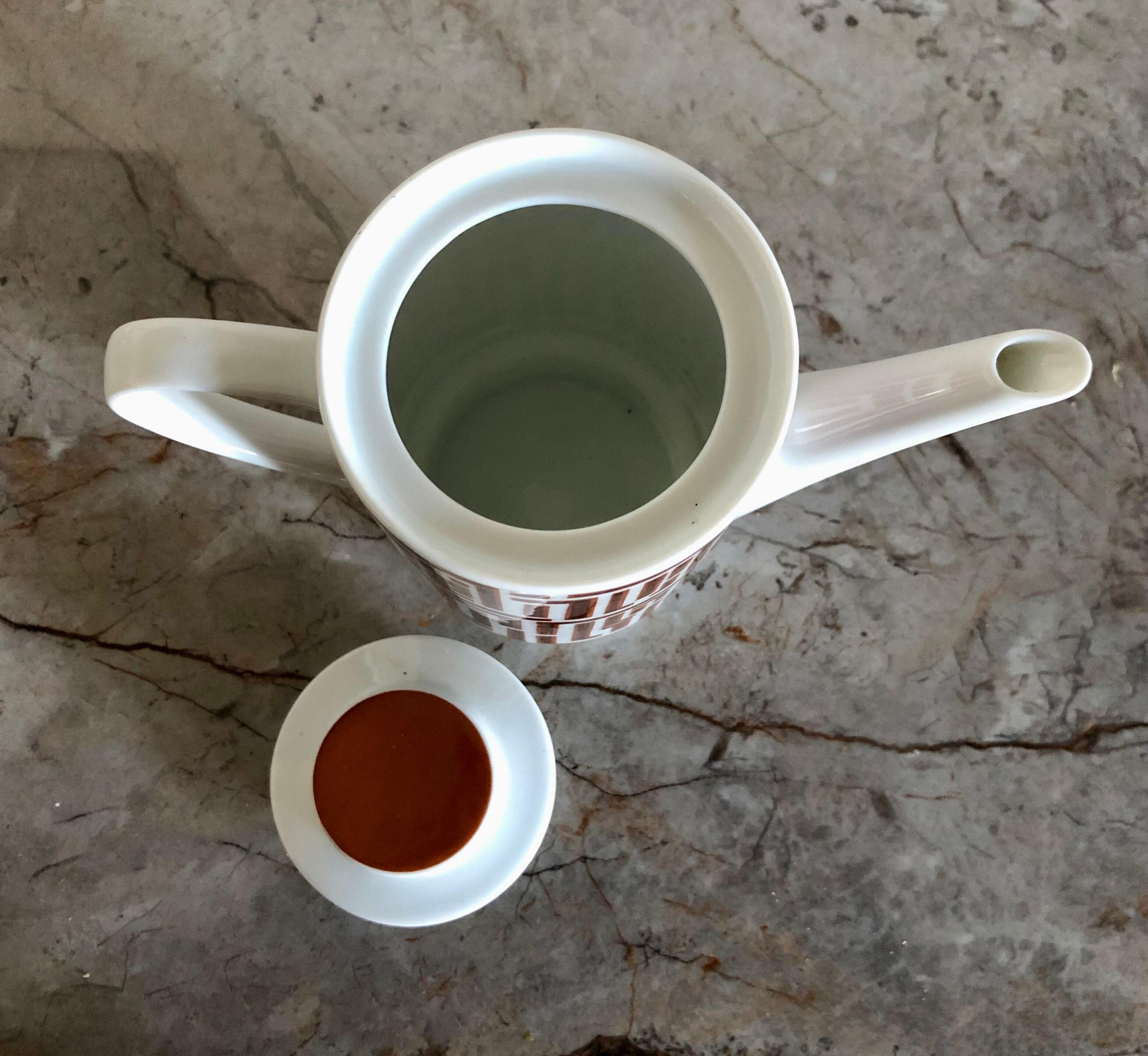 Vintage earthenware teapot