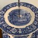 Blue and white porcelain servant or display Palissy Pottery Staffordshire England 1960