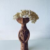 Terracotta personified vase