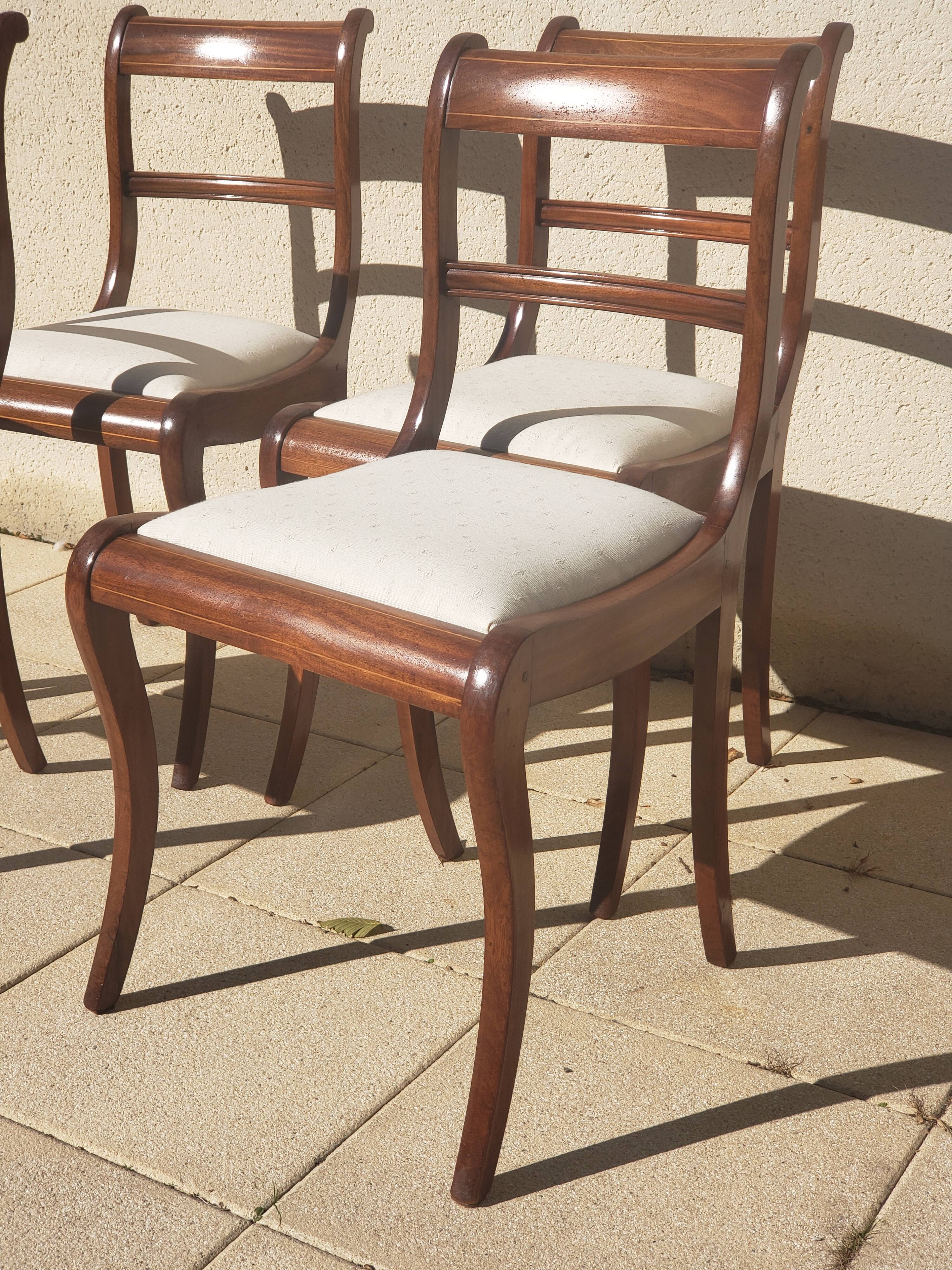 4 Antique Louis Philippe Chairs