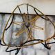 Vintage wrought iron tripod coffee table