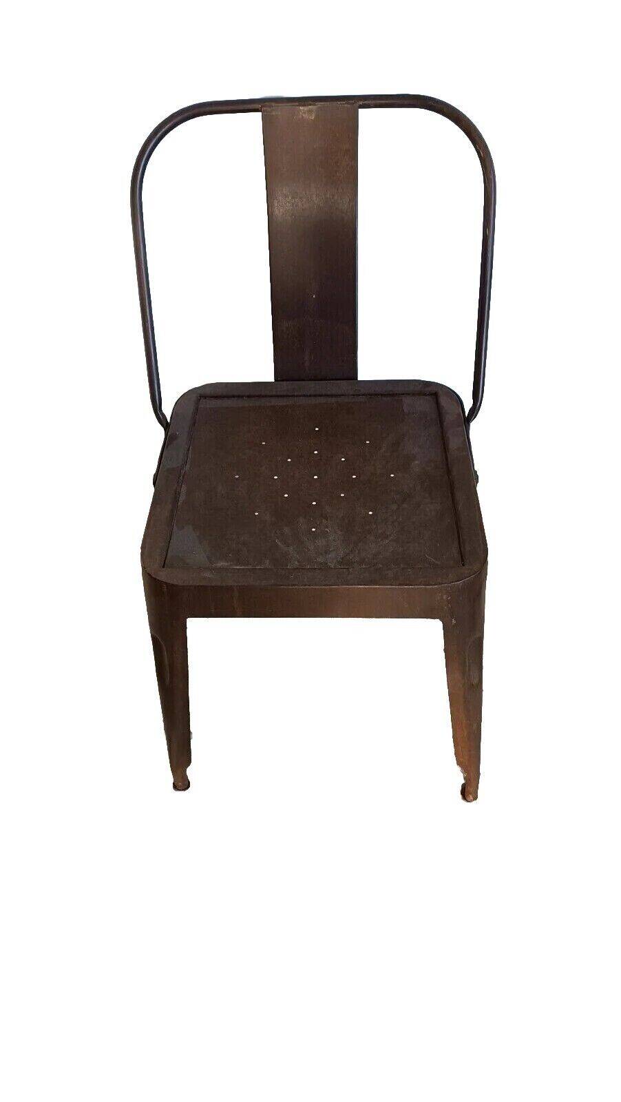 Vintage industrial iron chair from the 60s Italy