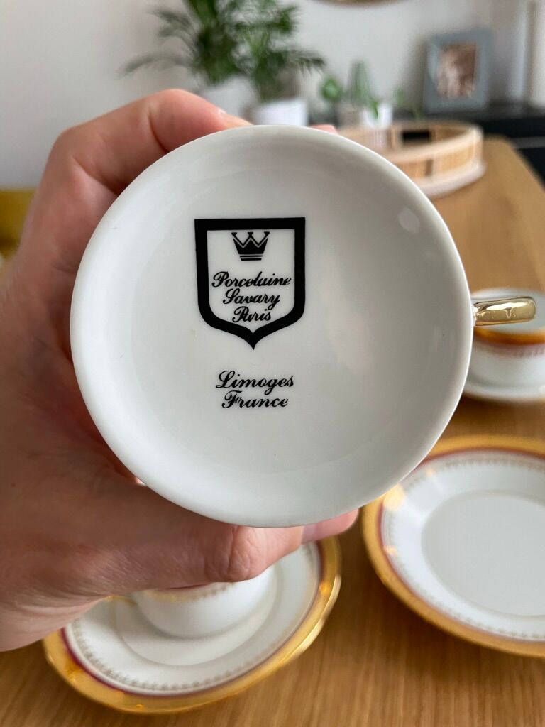 Service à café en porcelaine de Limoges