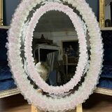 Oval Venice mirror from the 50s in Murano glass