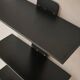 Brown lacquered welded steel wall shelf - Sleek / minimalist design