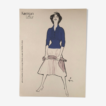 Fashion illustration 1957 by René Gruau