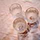 3 large crystal wine glasses in good condition