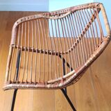 Rattan armchair circa 1960