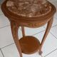Louis XV style gueridon in carved wood and marble