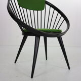 Black original "circle" chair Yngve Ekström for Swedese, 1960s, Sweden