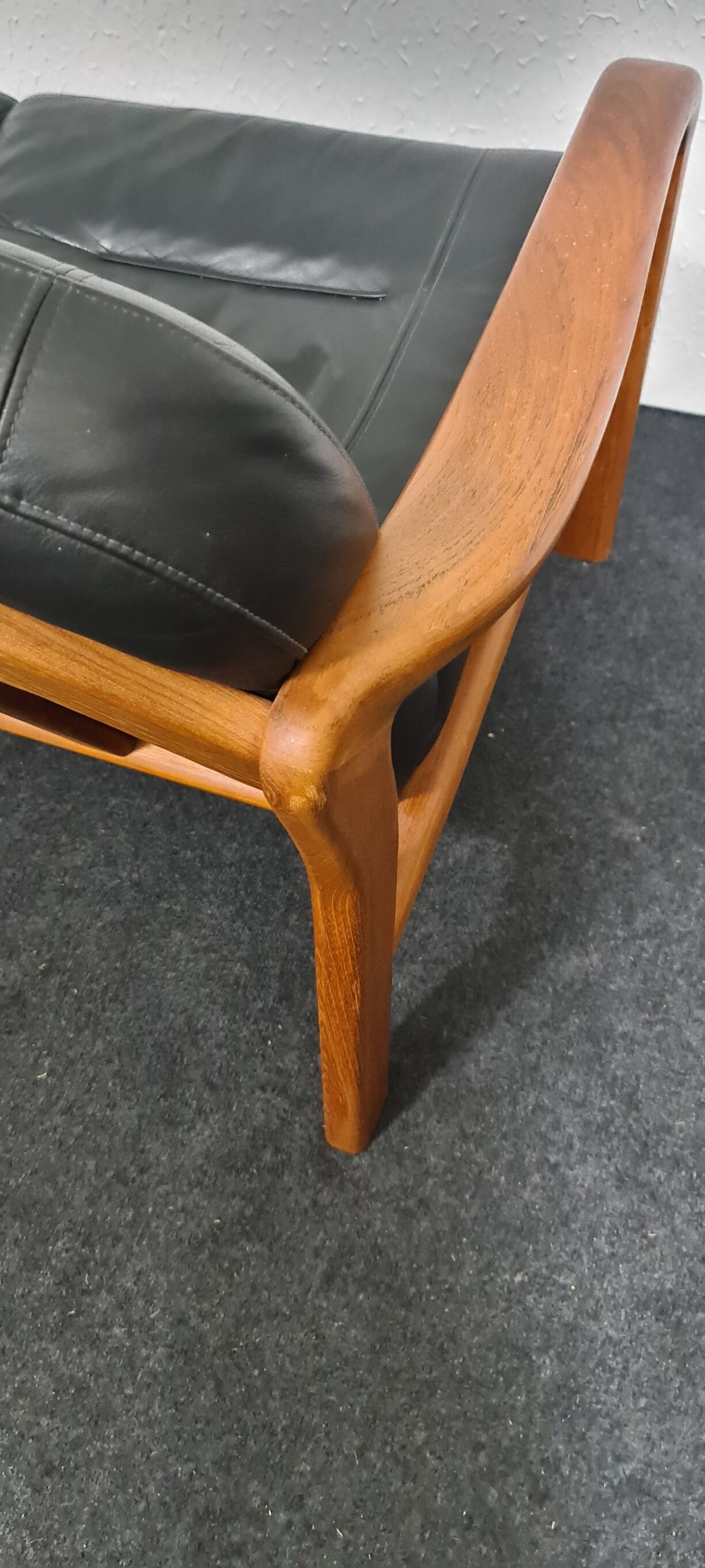 Vintage teak Danish design two seat sofa by Komfort Denmark