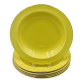Set of 6 Keralux Boch deep plates