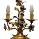Vintage Florentine lamp Rivolta Paralumi Milano in gold and silver metal
