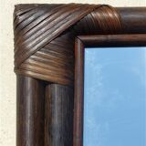 Vintage rattan mirror