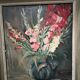 Oil on isorel "the bouquet of gladioli" signed p. arata 20th century