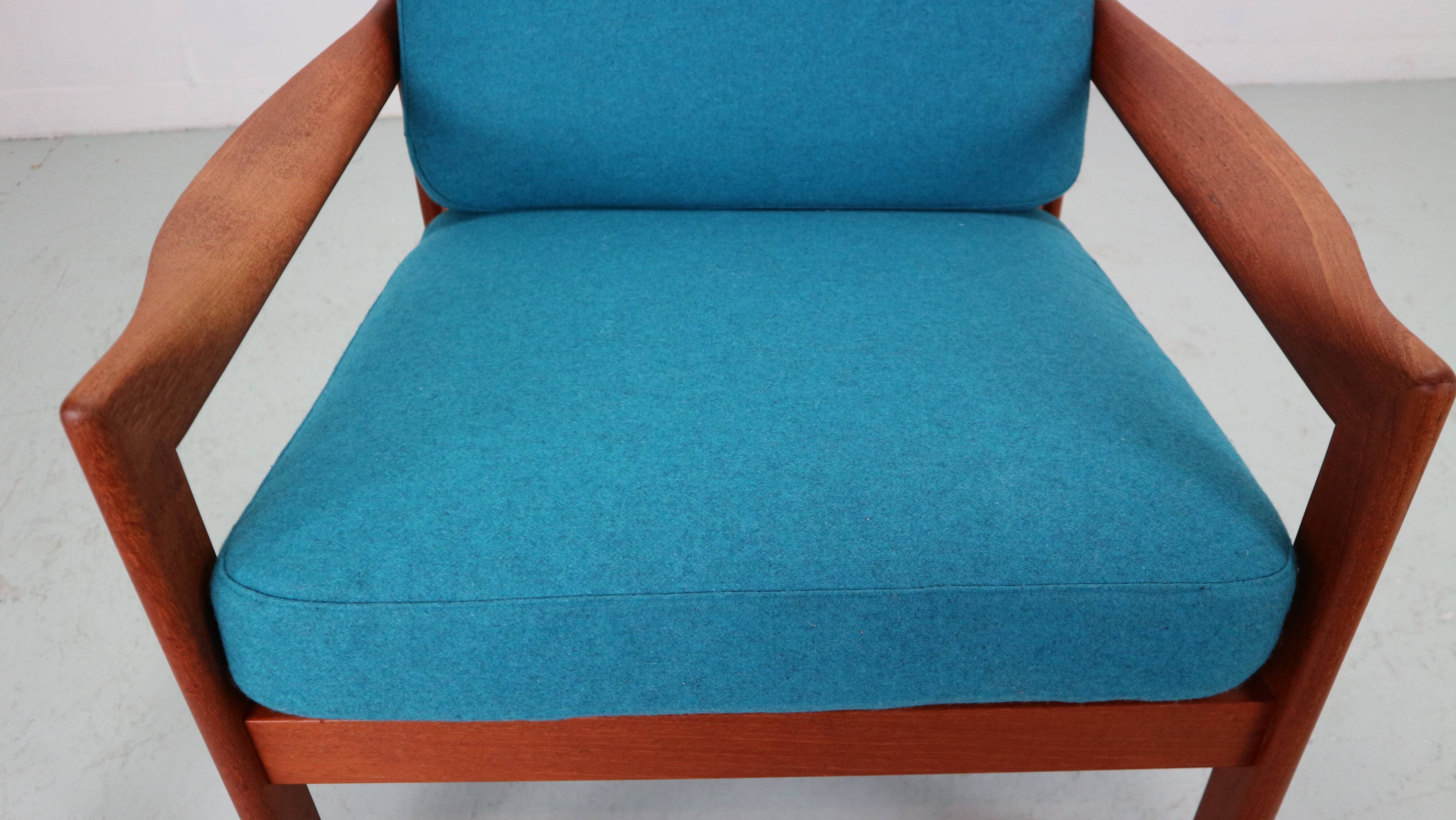 illum wikkelsø teak lounge armchair for niels eilersen, 1960 denmark