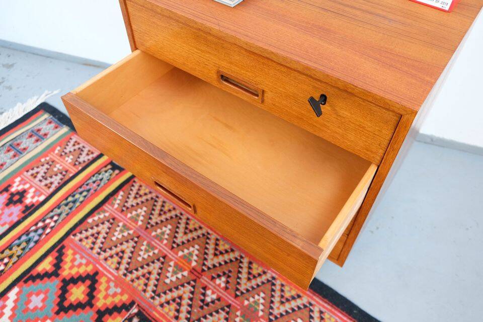 Vintage retro teak chest of drawers, 60s-70s style, 50s.