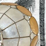 Mother-of-pearl and brass lampshade