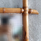 Wooden wall mirror imitation bamboo 43x50cm