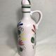 Old bottle Elchingerceramics drawing flowers + Cap France Vintage