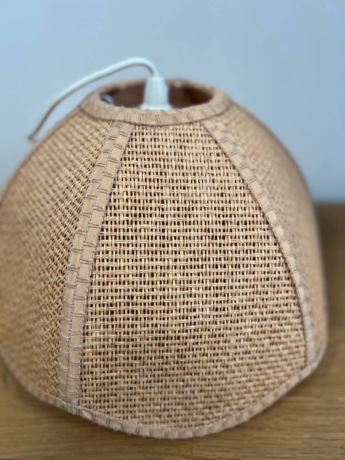 Vintage raffia pendant light