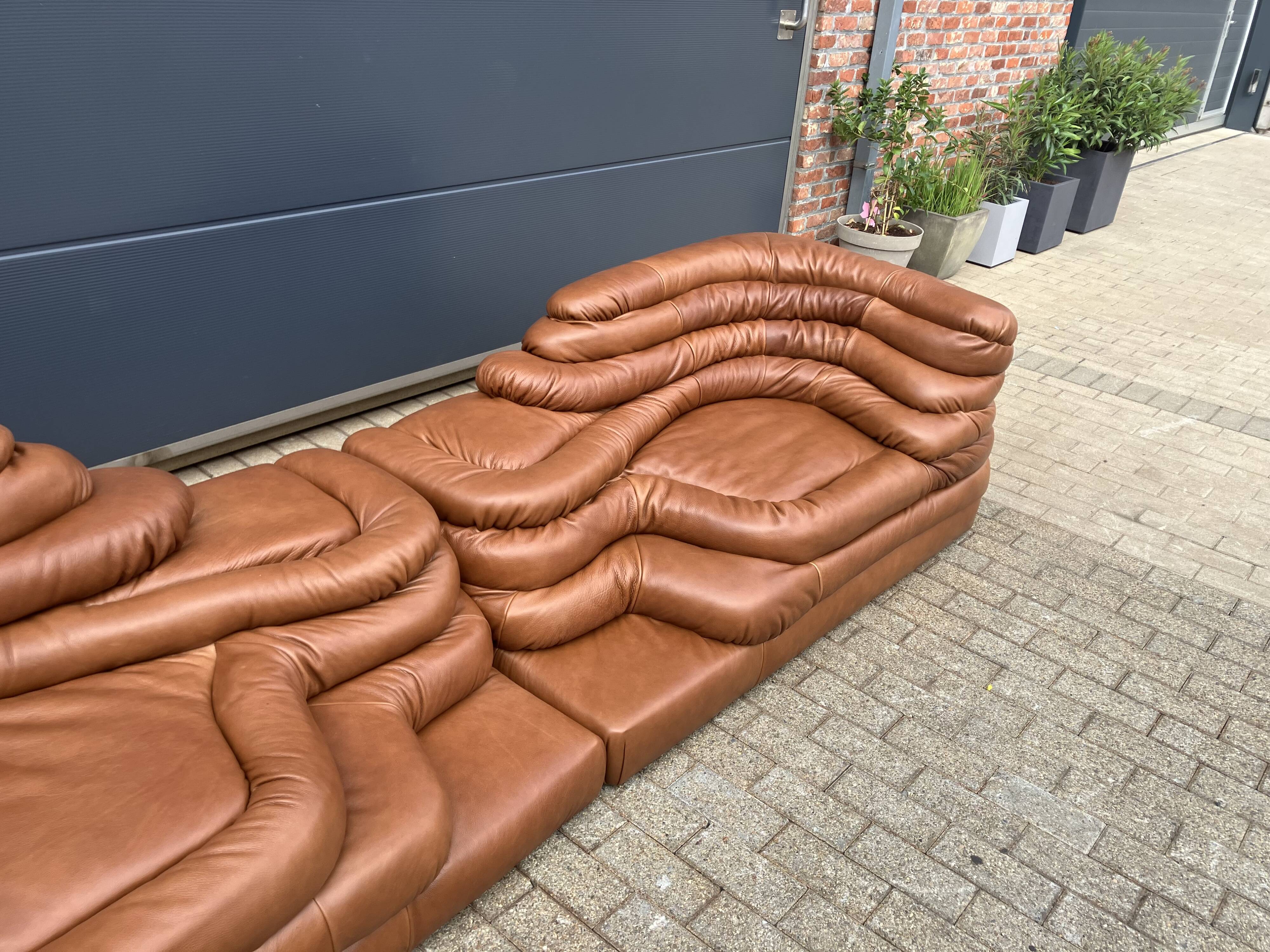 2x De Sede Terrazza DS-1025 (right & left element) Cognac