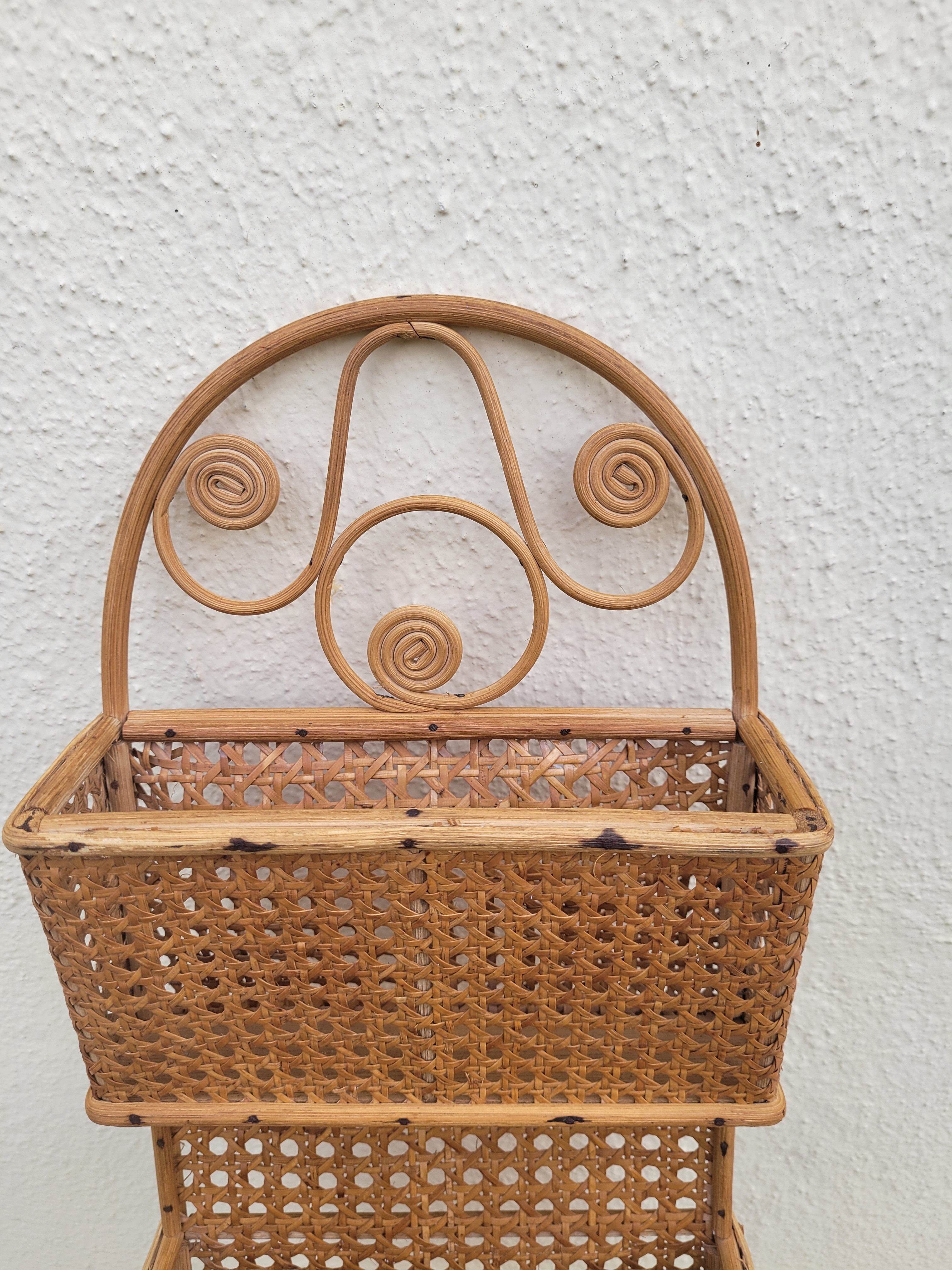 Rattan mail rack and canning