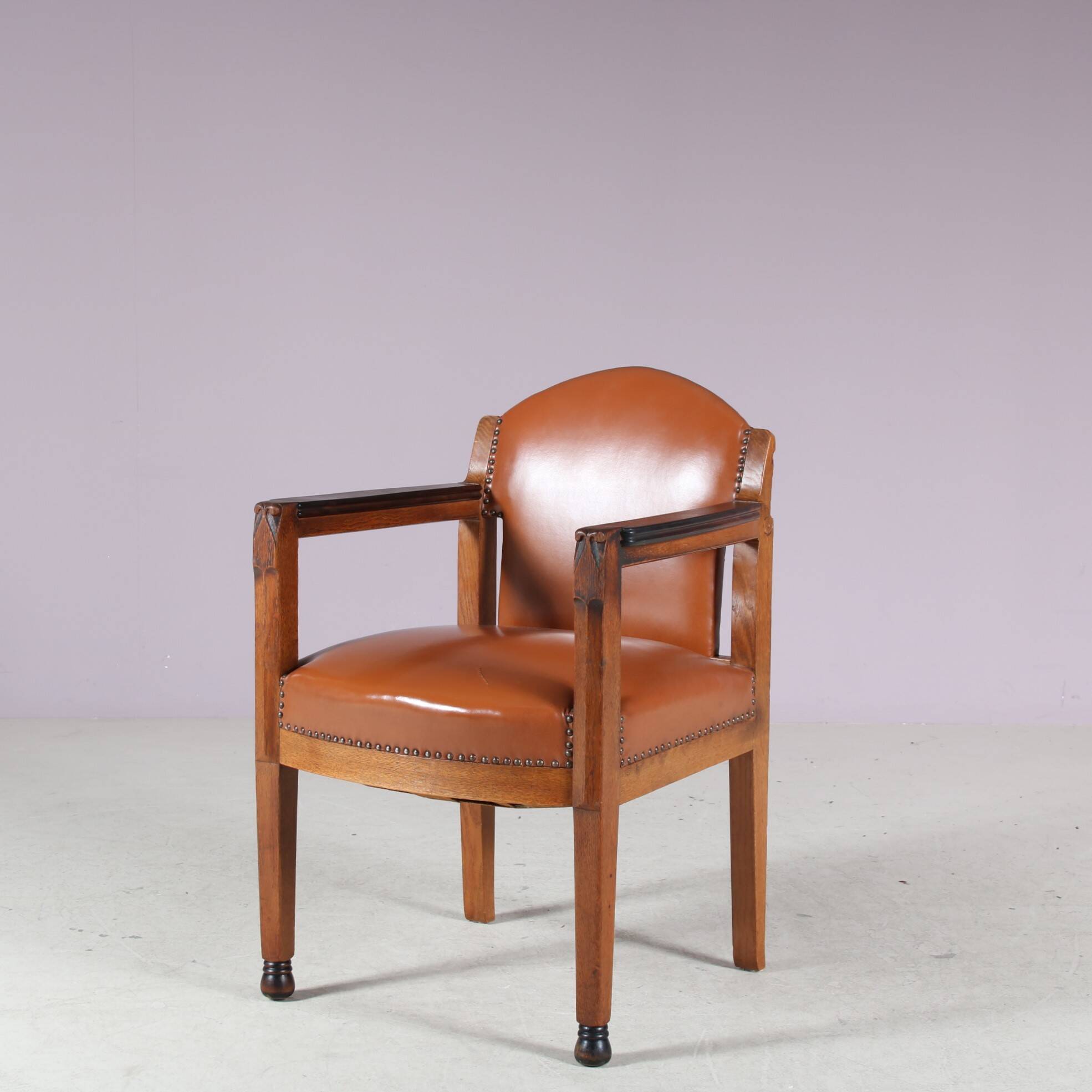 1920s Amsterdamse School style chair by Paul Bromberg for ‘t Woonhuys, Amst