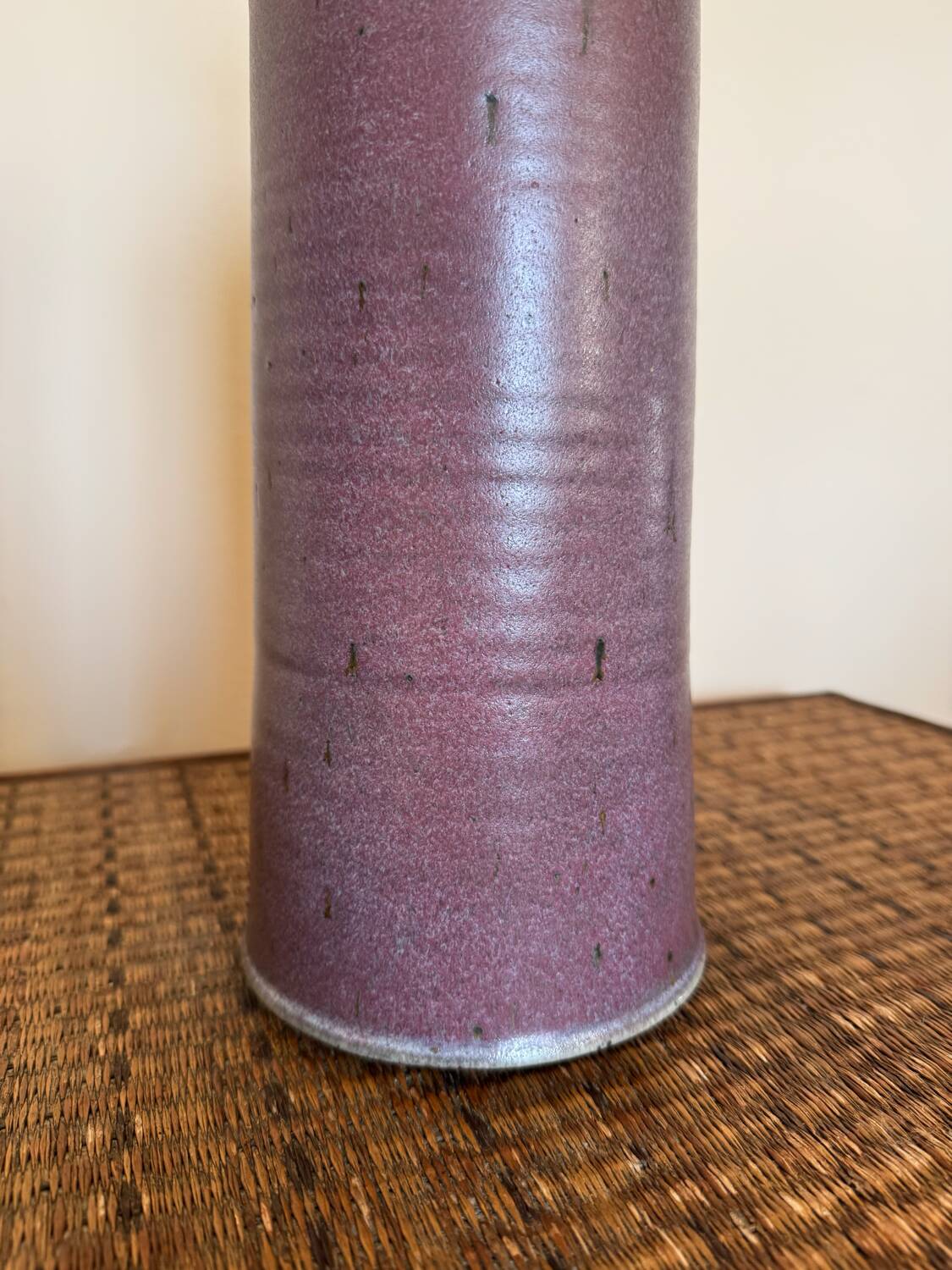 Christian Deville purple stoneware vase