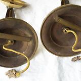 Pair of bronze wall sconces