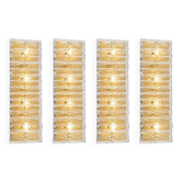 Luxury Italian Murano Glass Brass Wall Sconce / Flush Mount Fixture