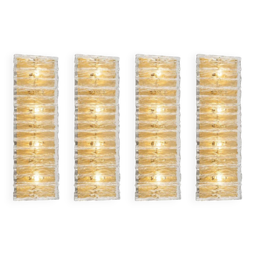 Luxury Italian Murano Glass Brass Wall Sconce / Flush Mount Fixture